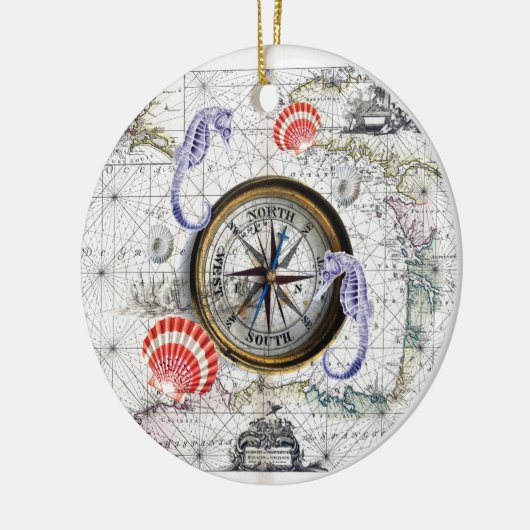  standaard compass keramisch ornament (Links)