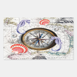  standaard compass rechthoekige sticker