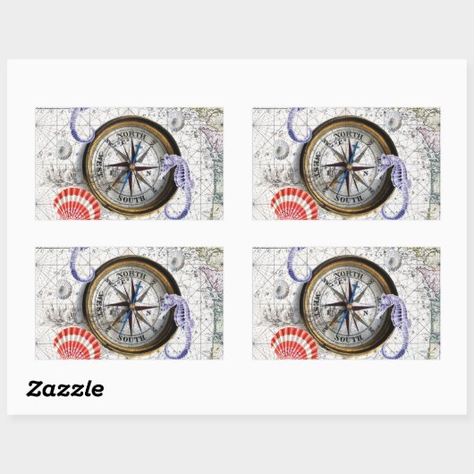 standaard compassie rechthoekige sticker (Vel)