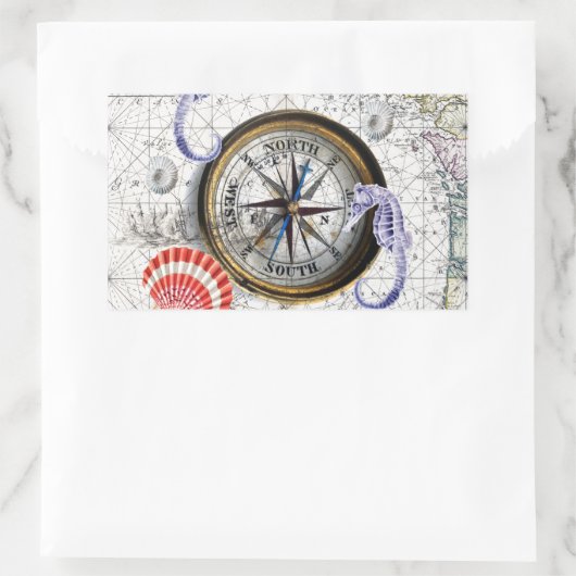 standaard compassie rechthoekige sticker (Tas)