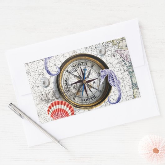  standaard compassie rechthoekige sticker (Envelop)