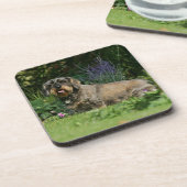 Standaard Dachshund-spits met aderharing Drankjes Onderzetter (Linkerzijde)