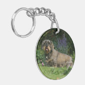 Standaard Dachshund-spits met aderharing Sleutelhanger (Voorkant Links)