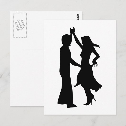 Standaard danskoppel briefkaart (Voorkant / Achterkant)