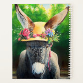 Standaard Donkey/Burro in Roos/maasbloem-pet Planner (Achterkant)