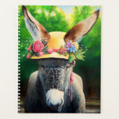 Standaard Donkey/Burro in Roos/maasbloem-pet Planner (Voorkant)