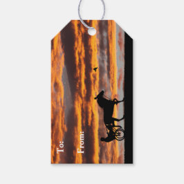 Standaard draaiend Label van Racehorse Gift Cadeaulabel