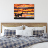 Standaard draaiende paardencanvas afdrukken (Insitu (Slaapkamer))