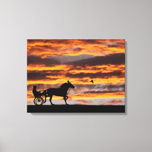 Standaard draaiende paardencanvas afdrukken (Voorkant)