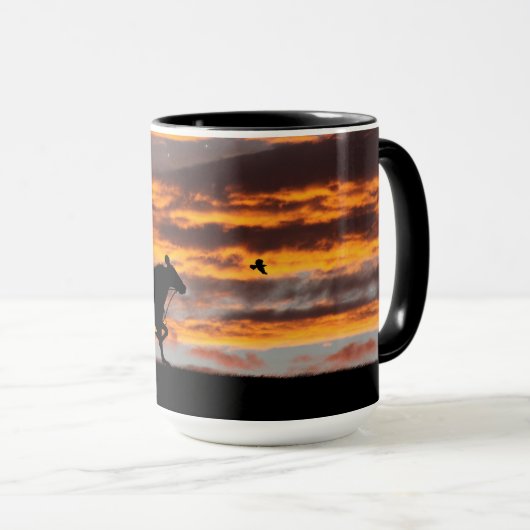 Standaard draaiende paardenkoffie-Mok Mok (Voorkant rechts)