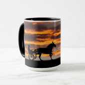 Standaard draaiende paardenkoffie-Mok Mok (Voorkant links)