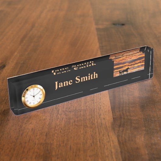 Standaard draaiende Racehorse desk Name Bord Naambordje (Zijkant)