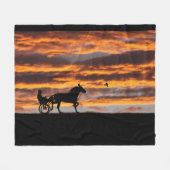 Standaard draaiende rugleuning met racepaard fleece deken (Voorkant (Horizontaal))