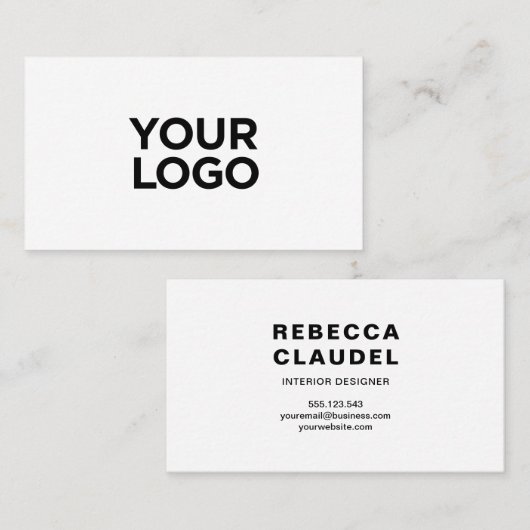 Standaard Eenvoudige Aangepaste Visitekaartje (Voorkant / Achterkant)