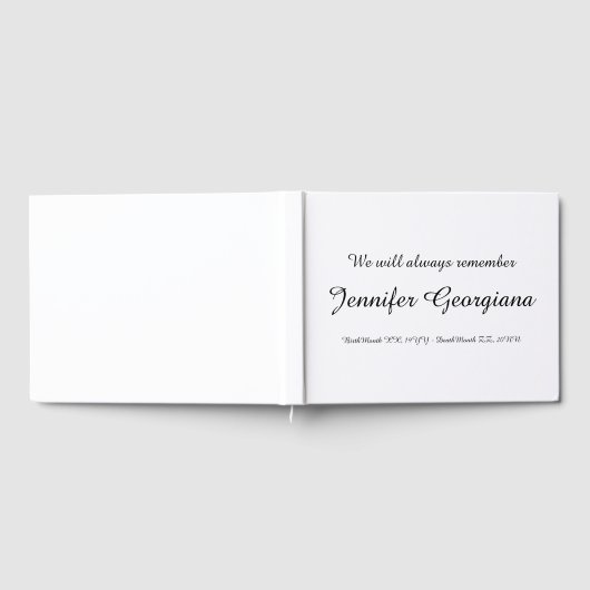 Standaard & eenvoudige herinneringen gastenboek (Volledig)