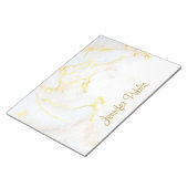 Standaard Elegant Gold White Marble-Sjabloon - Aan Notitieblok (Schuin)