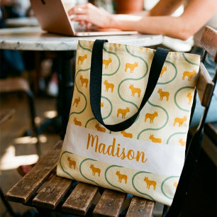 Standaard Franse Bulldog met eigen naam Citroen Ge Tote Bag