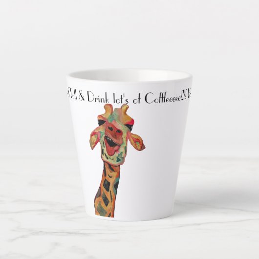 Standaard Giraffe Waterverf Mok koffie (Voorkant)