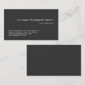 Standaard grijs elegant uniek Visitekaartje (Voorkant / Achterkant)