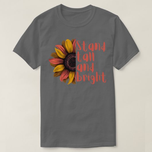 Standaard hoge en heldere zonnebloem t-shirt (Design voorkant)