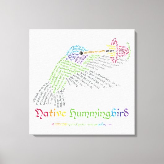 Standaard Hummingbird Canvas afdrukken (Voorkant)