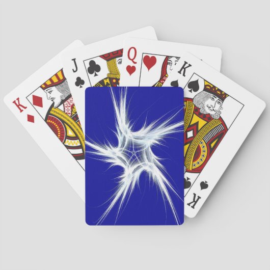 Standaard index-afspeelkaarten Abstract blauw/wit Speelkaarten (Achterkant)