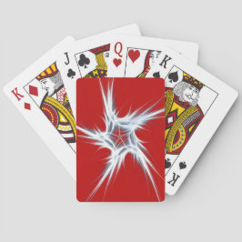 Standaard Index Afspeelkaarten Abstract rood/wit Pokerkaarten