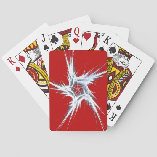Standaard Index Afspeelkaarten Abstract rood/wit Pokerkaarten (Achterkant)