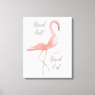 Standaard   inspirerend muurkunst van flamingo canvas afdruk