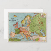 Standaard kaart van de  Europa 20e eeuw (Voorkant / Achterkant)