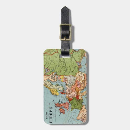 Standaard kaart van de  Europa 20e eeuw Bagagelabel (Voorkant verticaal)