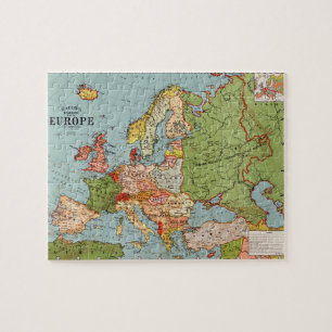 Standaard kaart van de  Europa 20e eeuw Legpuzzel