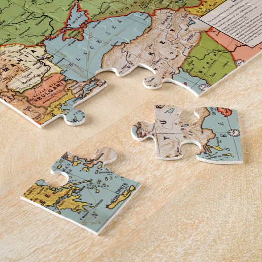 Standaard kaart van de  Europa 20e eeuw Legpuzzel (Zijkant)