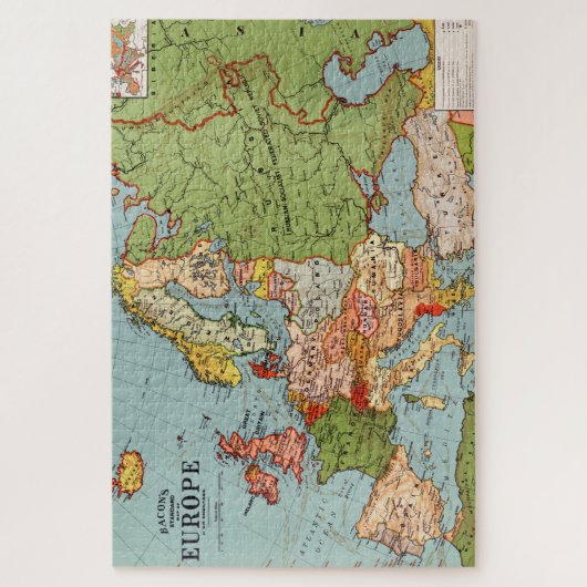 Standaard kaart van de  Europa 20e eeuw Legpuzzel (Verticaal)