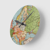 Standaard kaart van de  Europa 20e eeuw Ronde Klok (Hoek)