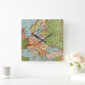 Standaard kaart van de  Europa 20e eeuw Vierkante Klok (Huis)