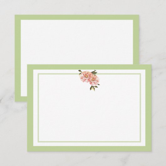 Standaard klassieke roze groene aanloopkaart kaart (Voorkant / Achterkant)