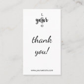 Standaard Kleine Onderneming Dank u Code Visitekaartje (Voorkant)