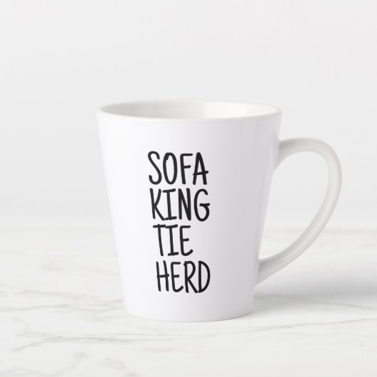 Standaard Latte Mok - Sofa King Tie Kudde (Rechts)