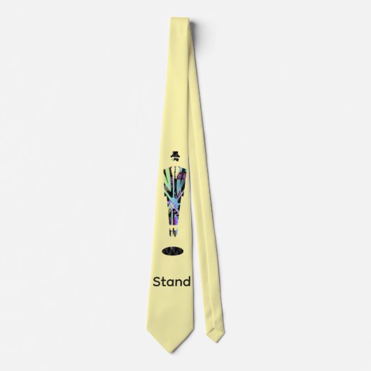 Standaard Logo Eenzame Man Geel Stropdas (Voorkant)