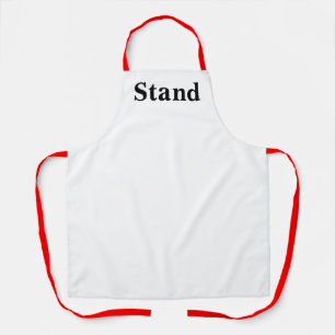 Standaard Logo Rode Banden Witte Keuken Ambacht Ch Schort