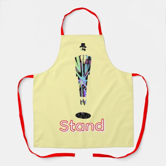 Standaard Logo Solitaire Man Geel Schort (Voorkant)