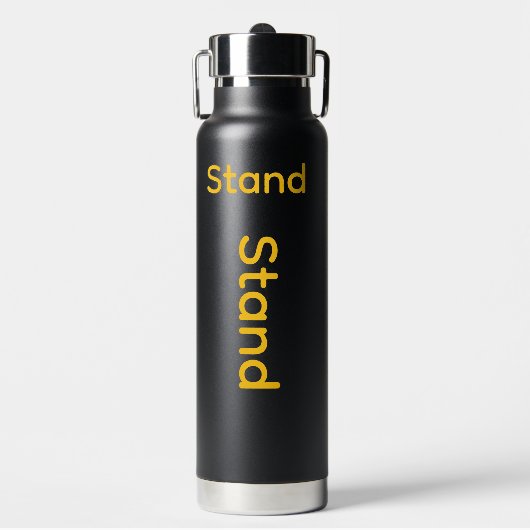 Standaard Logo Zwart Waterfles (Voorkant)