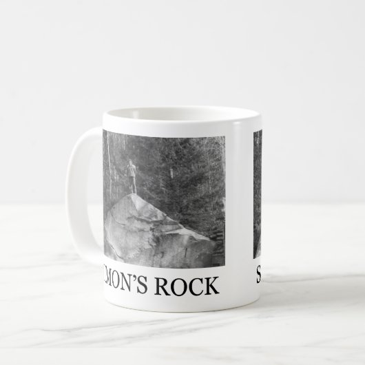 Standaard maat mok met Betty Hall op The Rock (Voorkant links)