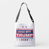 Standaard met Trump~2024~MAGA Crossbody Tas (Achterkant)