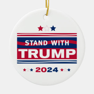 Standaard met Trump~2024~MAGA Keramisch Ornament