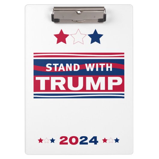 Standaard met Trump~2024~MAGA Klembord (Voorkant)