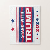 Standaard met Trump~2024~MAGA Legpuzzel (Verticaal)