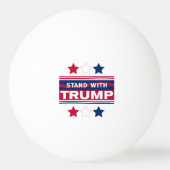 Standaard met Trump~2024~MAGA Pingpongbal (Voorkant)