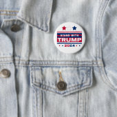 Standaard met Trump~2024~MAGA Ronde Button 5,7 Cm (In situ)